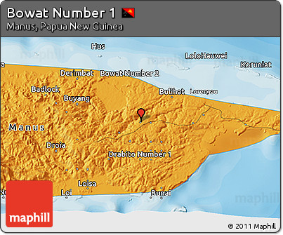 Political 3D Map of Bowat Number 1
