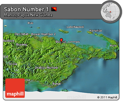 Satellite 3D Map of Sabon Number 1