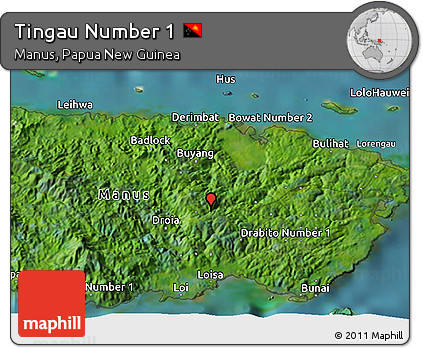 Satellite 3D Map of Tingau Number 1