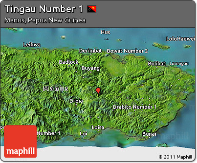Satellite 3D Map of Tingau Number 1
