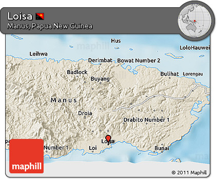 Shaded Relief 3D Map of Loisa
