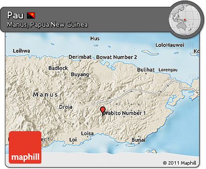 Shaded Relief 3D Map of Pau