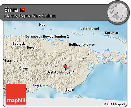 Shaded Relief 3D Map of Sirra