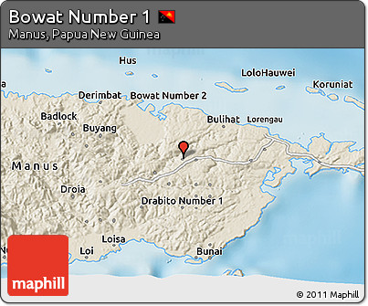 Shaded Relief 3D Map of Bowat Number 1