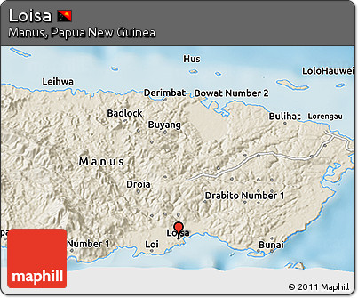 Shaded Relief 3D Map of Loisa