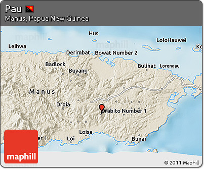 Shaded Relief 3D Map of Pau