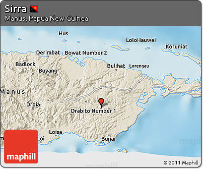 Shaded Relief 3D Map of Sirra