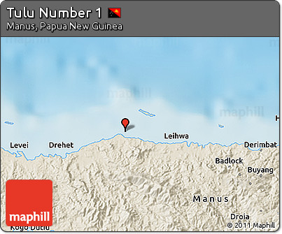 Shaded Relief 3D Map of Tulu Number 1
