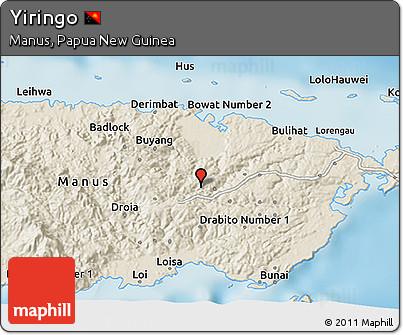 Shaded Relief 3D Map of Yiringo