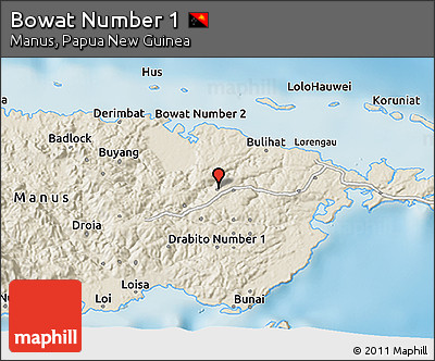 Shaded Relief 3D Map of Bowat Number 1