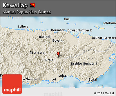 Shaded Relief 3D Map of Kawaliap