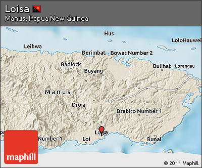 Shaded Relief 3D Map of Loisa