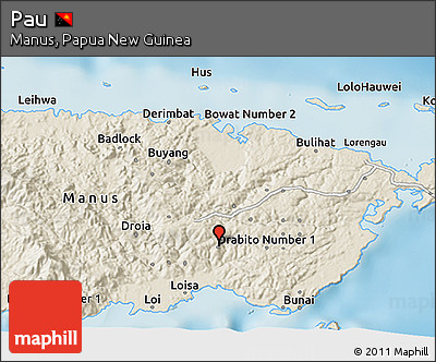 Shaded Relief 3D Map of Pau