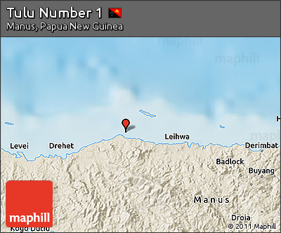 Shaded Relief 3D Map of Tulu Number 1