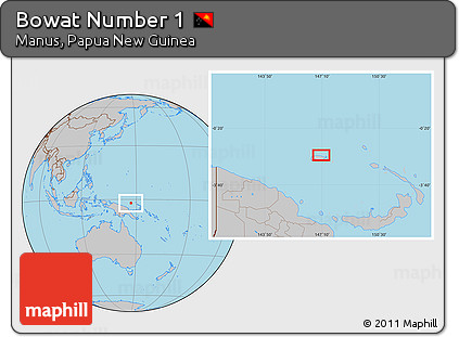 Gray Location Map of Bowat Number 1