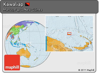Political Location Map of Kawaliap