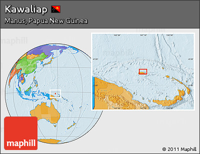 Political Location Map of Kawaliap
