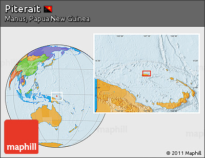 Political Location Map of Piterait