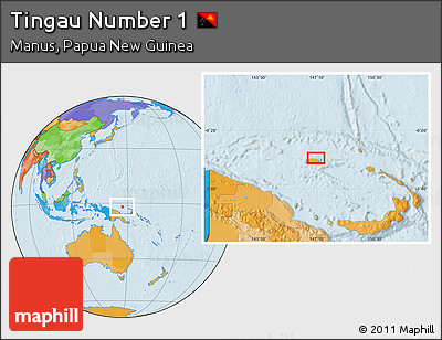 Political Location Map of Tingau Number 1