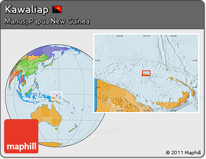 Political Location Map of Kawaliap