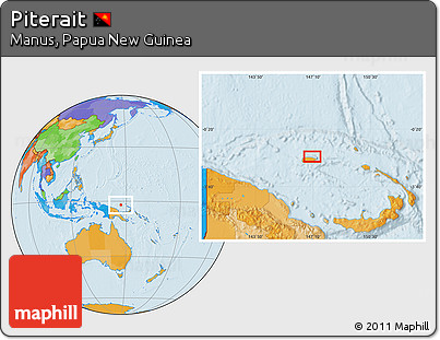 Political Location Map of Piterait