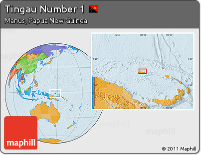 Political Location Map of Tingau Number 1