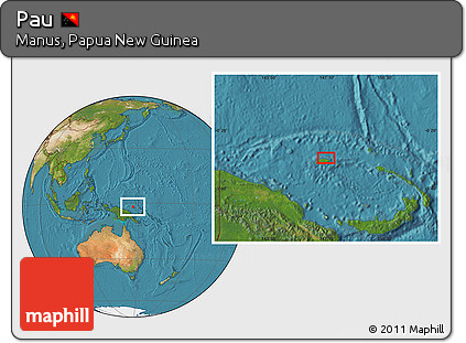 Satellite Location Map of Pau