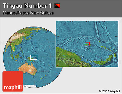 Satellite Location Map of Tingau Number 1
