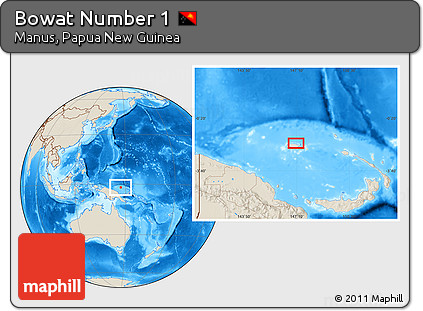 Shaded Relief Location Map of Bowat Number 1