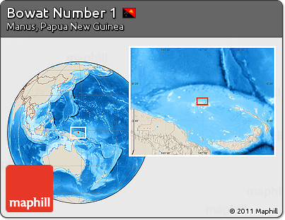 Shaded Relief Location Map of Bowat Number 1