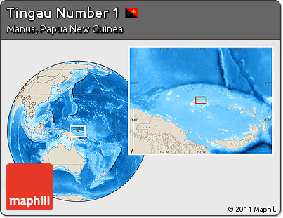 Shaded Relief Location Map of Tingau Number 1