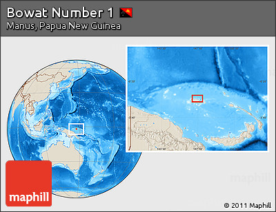 Shaded Relief Location Map of Bowat Number 1
