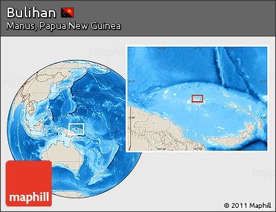 Shaded Relief Location Map of Bulihan