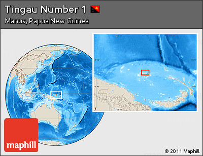 Shaded Relief Location Map of Tingau Number 1