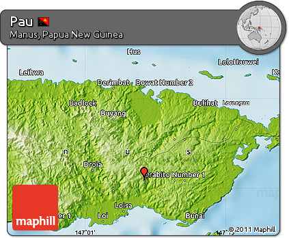 Physical Map of Pau