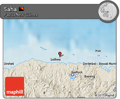 Shaded Relief Map of Saha