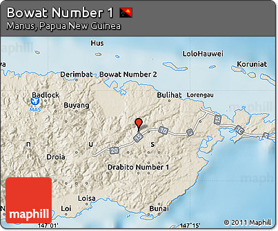 Shaded Relief Map of Bowat Number 1