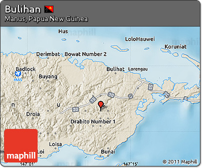Shaded Relief Map of Bulihan