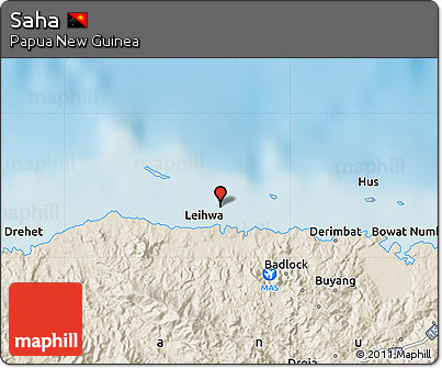 Shaded Relief Map of Saha