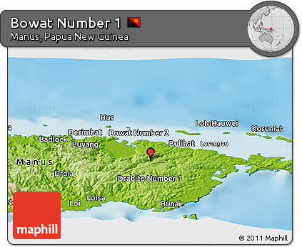 Physical Panoramic Map of Bowat Number 1