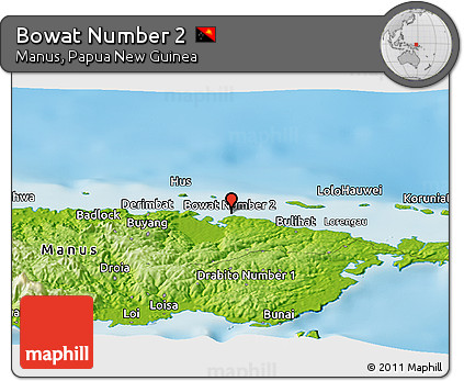 Physical Panoramic Map of Bowat Number 2