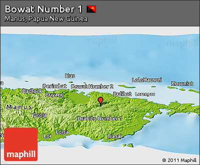 Physical Panoramic Map of Bowat Number 1