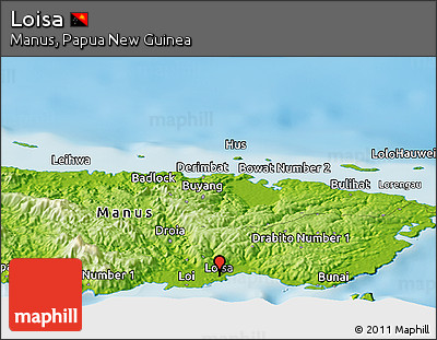 Physical Panoramic Map of Loisa