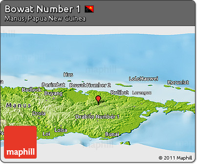 Physical Panoramic Map of Bowat Number 1