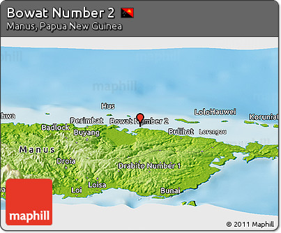 Physical Panoramic Map of Bowat Number 2