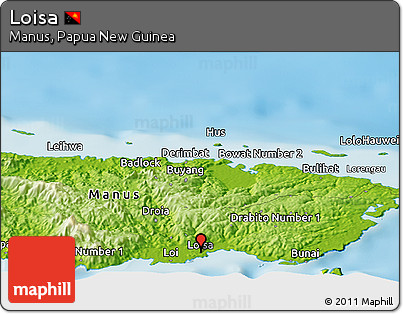 Physical Panoramic Map of Loisa