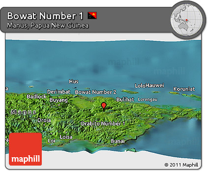 Satellite Panoramic Map of Bowat Number 1