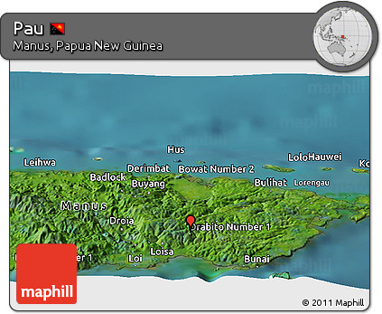 Satellite Panoramic Map of Pau