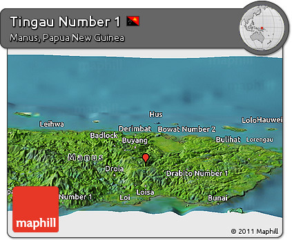 Satellite Panoramic Map of Tingau Number 1