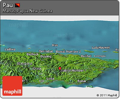 Satellite Panoramic Map of Pau